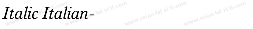 Italic Italian字体转换